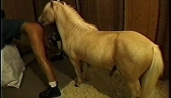 Pony brutally fucks a tanned woman